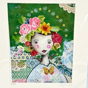 KELLY RAE ROBERTS Original Matted Print - Be Glad 2019 14" x 11" Sealed New